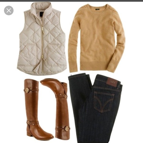 J Crew Champagne Puffy Vest sz XS - Picture 6 of 6